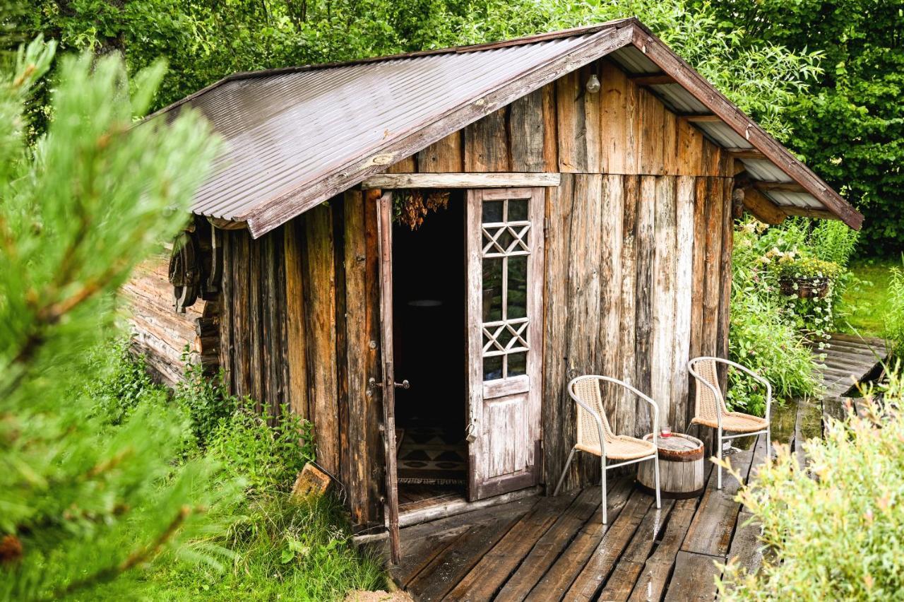Idilliska Latgaliesu Lauku Maja Ar Melno Pirti Aglona Exterior foto